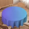 thumbnail image 4 of Round Table Cloth Blue Purple Ombre Tablecloths Washable Table Cover for Kitchen Dinning Party Tabletop Modern Decoration,70inch, 4 of 8