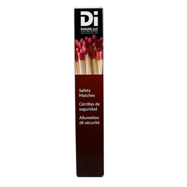 Extra Long Premium Red Color Fireplace Matches 90 Matches per Box 2 Pack