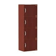 thumbnail image 5 of HODEDAH IMPORT 4-Shelf Bookcase Cabinet, Mahogany, 5 of 5