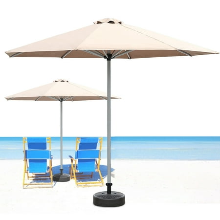 Gytml 6 Ribs Patio Umbrella Replacement Canopy Waterproof Uv Protection Outdoor Umbrella Cover For Garden Backyard Pool Beach(Khaki-6.5Ft)