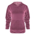 thumbnail image 6 of FANNYC Hoodie Sweatshirt For Women Workout Active Sport Suit Jogging Velour Tracksuit Long Sleeve Pullover Outwear Sportswear Coat Activewear Top, 6 of 6