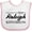 White/Pink, variant on Inktastic From Raleigh North Carolina in Black Distressed Text Boys or Girls Baby Bib