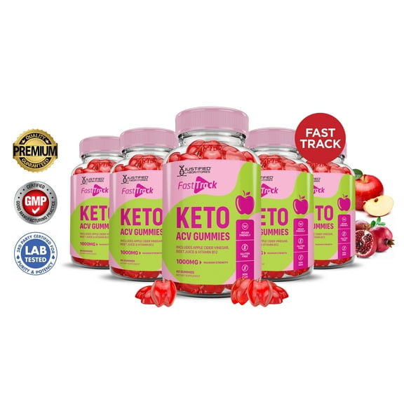 (5 Pack) Fast Track Keto ACV Gummies 1000MG Dietary Supplement 300 Gummys