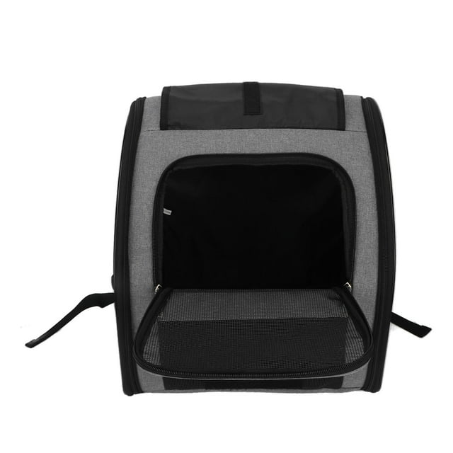 Cat Traveler Backpack, Foldable Sun Visor Large Capacity Breathable Cat Backpack Carrier Oxford Cloth For Outdoor For Small Medium Pets Purple,Grey