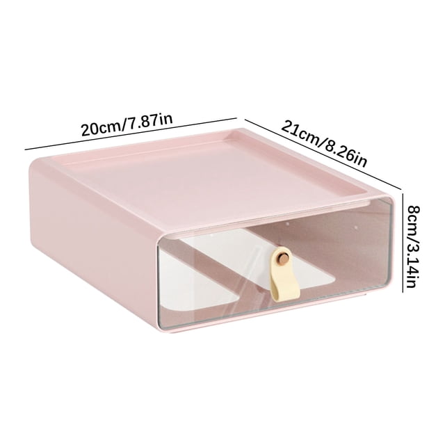 Pompotops Drawer Desktop Storage Box Finishing Box Large Capacity Pen Holder Creative Stationery Drawer Multifunctional Office Clearance