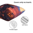 thumbnail image 4 of Halloween Throw Pillow Covers, Halloween Funny Pumpkin Cute Halloween Decorations Square Pillow Cases with Invisible Zipper for Bed Couch Sofa, Farmhouse Halloween Decor-2 Pack 20x20, 4 of 6