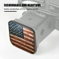 thumbnail image 3 of Hitch Cover Fits For 2-Inch Hitch,Vintage - Styled American Flag On Weathered Woodrubber Trailer Hitch Cover Tube Plug Insert,Car Exterior Accessories, Receiver Tube Hitch Plug, 3 of 6