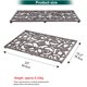 thumbnail image 4 of Sungmor Tapete Decorativo de Hierro Fundido con diseño vintage de arabesco. Tapete de entrada exterior antideslizante y resistente al clima para porche, patio o jardín. Acabado negro rústico., 4 of 9