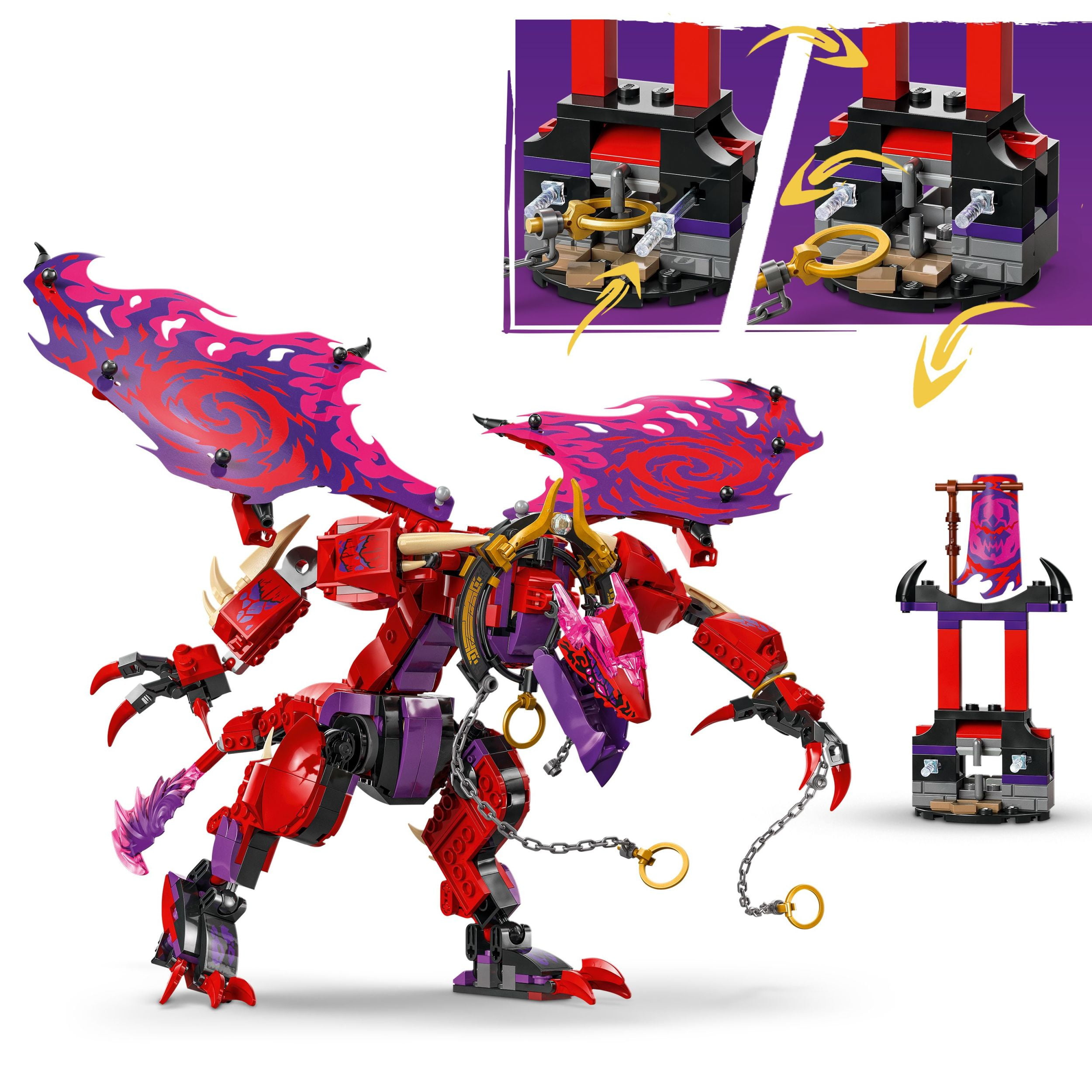 LEGO Ninjago Thunderfang, le dragon du chaos 71832 Ensemble de construction (668 pièces)