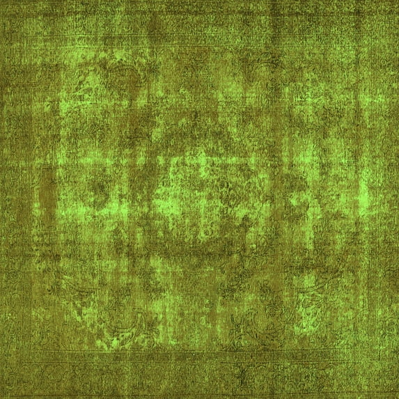 Ahgly Company Indoor Square Persian Green Bohemian Area Rugs, 4' Square