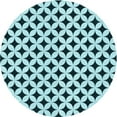 thumbnail image 1 of Ahgly Company Machine Washable Indoor Round Transitional Blue Jay Blue Area Rugs, 8' Round, 1 of 7