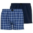 thumbnail image 1 of GÖTZBURG Bóxer de Hombre 2 pcs. - Poplin, Algodón Puro, Juego de Ropa Interior Azul/Blanco XXL (2X-Large), 1 of 4