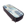 thumbnail image 6 of Lsque Algae Corals and Seashells Printed Big Capacity PU Leather Pencil Case Large Pencil Pouch Stationery Pen Bag Pencil Holder for Teen, 6 of 6