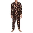 thumbnail image 3 of Naloa Labrador Retriever Dog Men’s Pajamas Set - Long Sleeve Button Down Sleep Shirt and Pajama Bottoms Sleepwear Set-Medium, 3 of 7