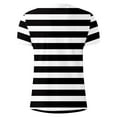 thumbnail image 4 of Zszcpp Mens Graphic T Shirts Round Neck Plus Size Color Blocked T-Shirt Striped Sports Short Sleeved Casual Tops Casual Blouses, 4 of 4