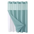 thumbnail image 2 of JVBTVB Double Ring Shower Curtain Heavy Duty Polyester 71"x80" Reversible with Magnetic Bottom & Light Filtering Mesh for Bathroom, 2 of 5