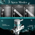thumbnail image 4 of Shower Head Combo,12 Inch High Pressure Rain Shower Head with 11 Inch Adjustable Extension Arm and 5 Settings Handheld Shower Head Combo,Powerful Shower Spray Against Low Pressure Water with Long Hose, 4 of 7