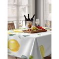 thumbnail image 6 of Lemon Eucalyptus Table Cloth, Farm Flower Fruit Country Boho Summer Waterproof Tablecloth for Rectangle Tables, Reusable Washable Fabric Table Cover for Restaurant Kitchen Dining Tables 52"x70", 6 of 6