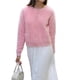 thumbnail image 3 of Cárdigan Informal de Mujer, Cuello Redondo, Estilo Holgado y Relajado, Tejido de Punto, Ideal para Salir. Rosa Talla Única, 3 of 10