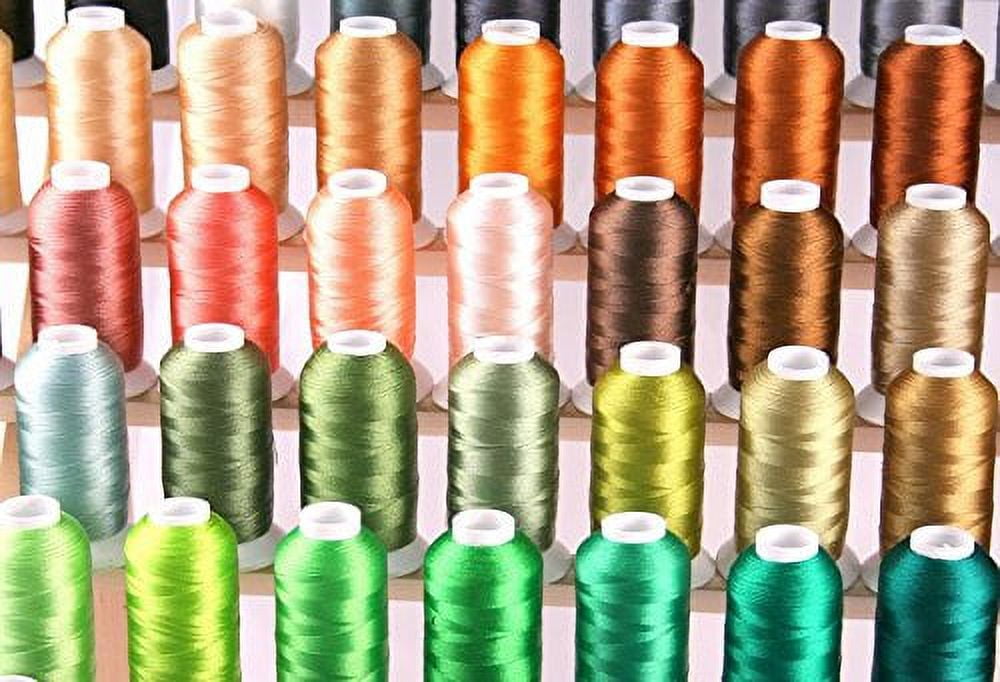 100 Cones (1100 Yards Each) of Polyester Embroidery Threads for for Brother Babylock Janome Singer Pfaff Husqvarna Bernina Machines