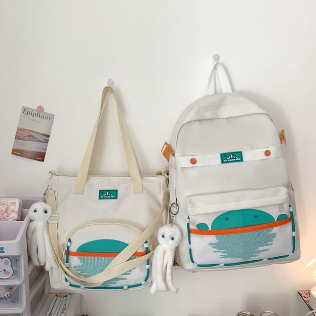 Multifunctional Women Backpack Large Capacity Shoulder Bag Trendy Pendant School Bags For Girls Waterproof Storage Backpacks Sac à dos scolaire