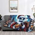 thumbnail image 2 of Goofa The Nightmare Before Christmas Pattern Fleece Throw Blanket for Couch, Soft Checkered Flannel Blanket for Sofa, Warm Cozy Decorative Blanket Fall Decor Gift-80"x60", 2 of 6