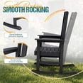 thumbnail image 2 of Devoko Outdoor Rocking Chair Presidential Rocker HDPE All-weather Chair (One Chair Only), Black, 2 of 7