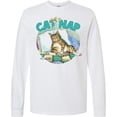 thumbnail image 3 of Inktastic Cat Nap Cute Sleeping Cat Long Sleeve T-Shirt, 3 of 5