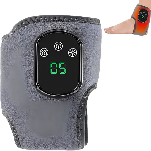 OITY Triple Therapy Foot Massager,Foot Renew for Neuropathy,Smart Wireless Portable Heated Ankle Wrap with Hot Compress & Heat Levels for Pain Relief (1Pc Foot)