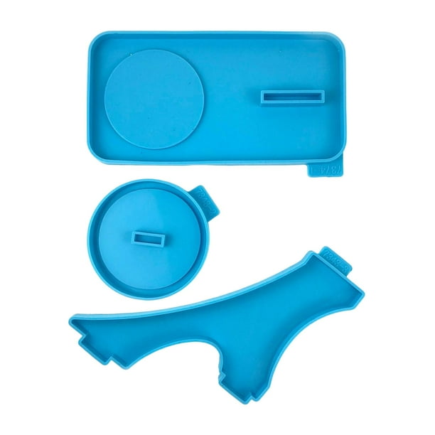 Estante de silicona para macetas, modelo creativo, para manualidades, herramientas de fundición, estante de exhibición Azul