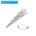 thumbnail image 3 of Uxcell 41mm Corsage Decorative Holder Brooch Pin Vase Pocket Boutonnieres Holder with Bar Pins Platinum 8 Pcs, 3 of 6