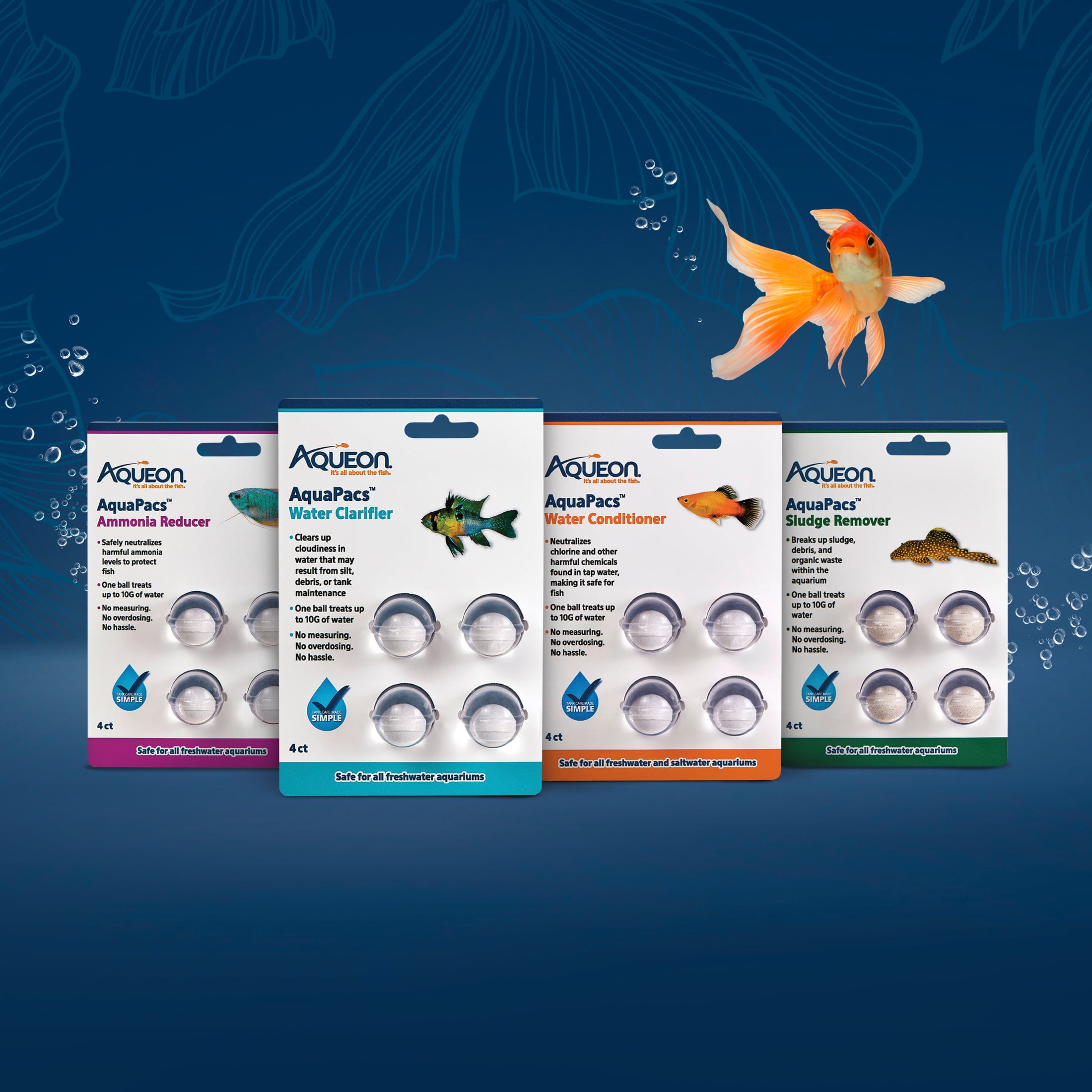 Aqueon AquaPacs Water Clarifier 4-Pack