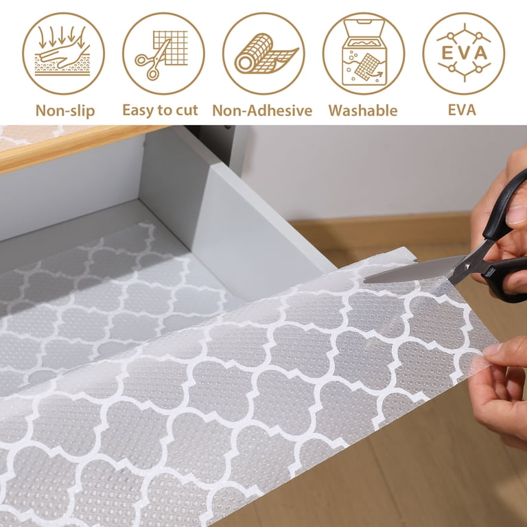 AOWOO Non-Slip Shelf Liner, 17.7" x 20', Grease-Proof photo 5