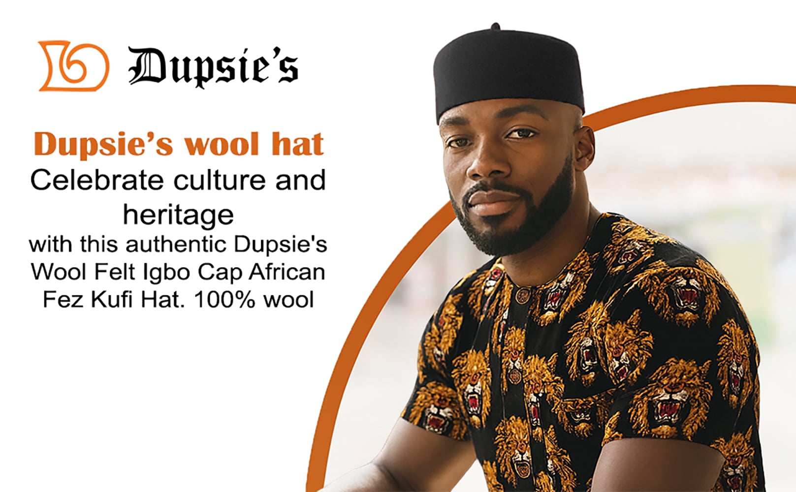 Black Wool Fez Hat for Men – Soft Felt Igbo Cap | Traditional African Hat Kufi