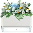 thumbnail image 2 of Self Watering Plant Pot Self Watering Planter with Visible Reservoir Square Planter Pot Double Layer Flowerpot for Indoor Plants (Rectangle L), 2 of 10