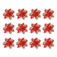 thumbnail image 1 of 1 Set 12Pcs Christmas Tree Ornaments Simulated Glitter Powder Xmas Flowers, 1 of 8