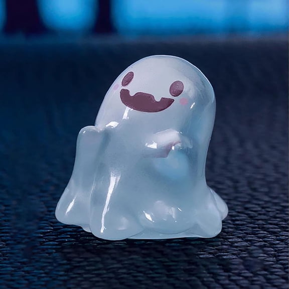 Fnochy Halloween Decorations Luminous Mini Resin Ghost - Glow in The Dark Miniature Ghost Figurines Cute Small Ghost Garden, Ornament Statue for Garden Aquarium Potted Plants Halloween Decorations