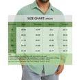 thumbnail image 3 of LTTVQM Mens Casual Button Down Dress Shirts Long Sleeve Texture Collared Printed 2026 Business Work Shirt Khaki M, 3 of 4