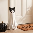 thumbnail image 2 of My Texas House Halloween Large Ghost with Bow Decoration, Black and White, 20", 2 of 4