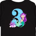 thumbnail image 4 of Inktastic Third Birthday Mermaid Girls Long Sleeve Toddler T-Shirt, 4 of 5