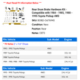 thumbnail image 2 of Rear Drum Brake Hardware Kit - Compatible with 1984 - 1985, 1988 - 1995 Toyota Pickup 4WD 1989 1990 1991 1992 1993 1994, 2 of 2