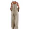 thumbnail image 3 of Frontwalk Jumpsuit for Women Fashion Bib Pants Overalls Baggy Rompers Jumpsuits with Pockets Casual Loose Bib Overall Khaki S, 3 of 3