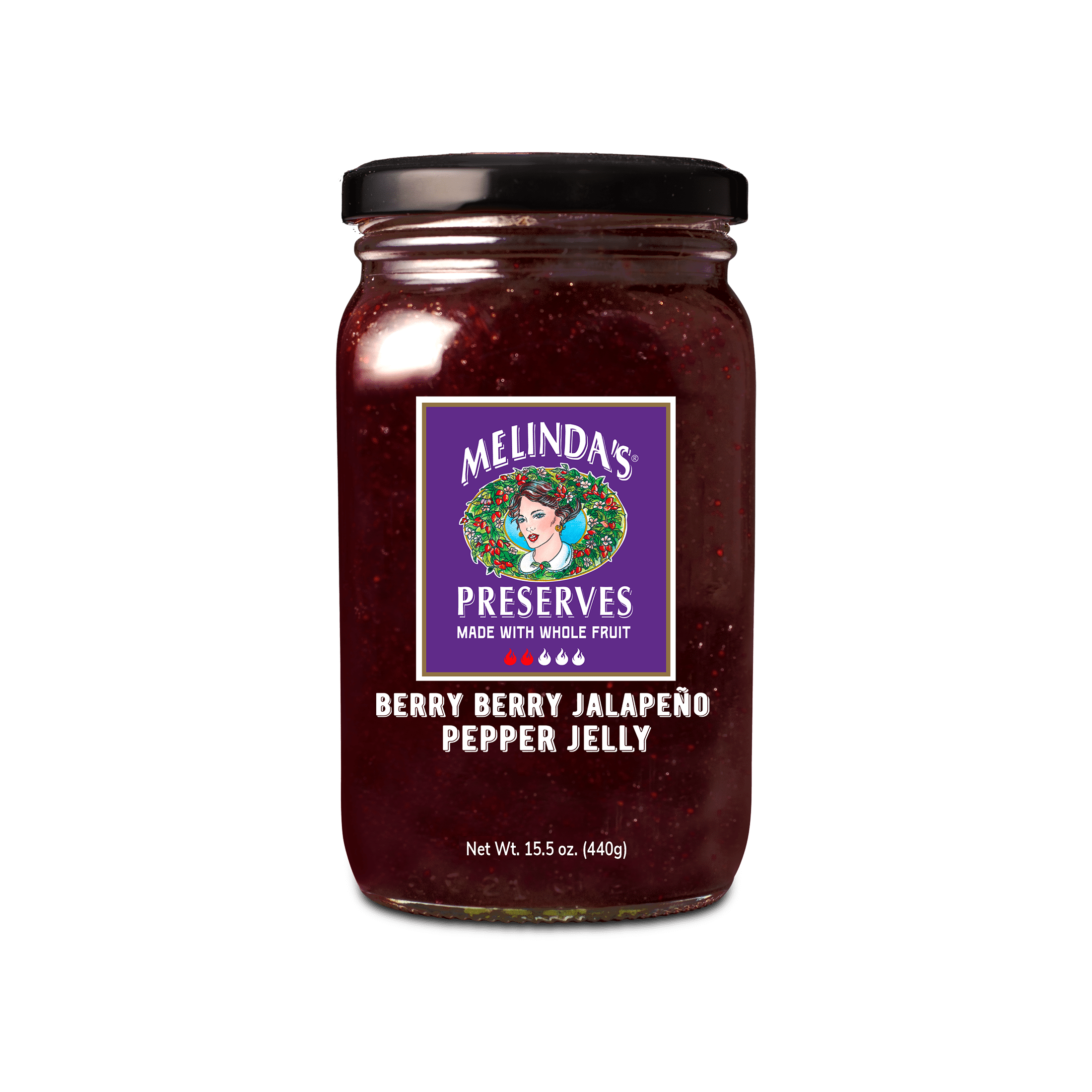 (6 pack) Melinda's Whole Fruit Preserves Berry Berry Jalapeno