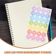 thumbnail image 7 of Masteelf 40 Sheet Self Adhesive Hole Reinforcement Stickers Loose Leaf Paper Binder Hole Protector Labels for Repair Strengthen Punch Holes, 7 of 7