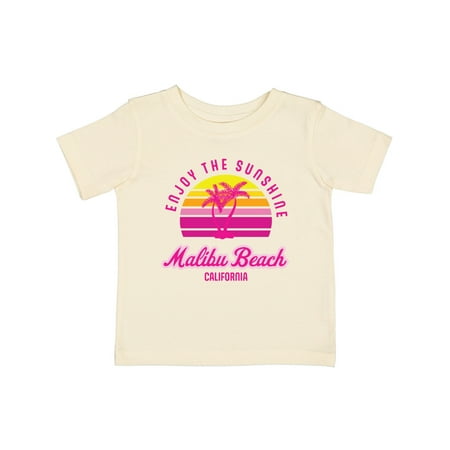 

Inktastic Summer Enjoy the Sunshine Malibu Beach California in Pink Gift Baby Boy or Baby Girl T-Shirt