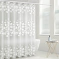 thumbnail image 2 of Frosted Flower Shower Curtain PEVA Waterproof  Shower Liner 70.8 x 94.5 inch with Grommet Hooks, 2 of 6