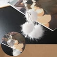 thumbnail image 5 of Bling Car Accessories for Women,Happon Cute Car Accessories, Car Mirror Decor Hanging Charms, Car Rear View Mirror Hanging Ornament, Bling Rhinestone Ball and Pink Fluff Balls Car Accessories, 5 of 7