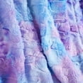 thumbnail image 6 of Homore Soft Fluffy Rainbow Throw Blanket, Cute Fuzzy Blanket for Girls Kids Bedroom,50" x 60" Blue Purple, 6 of 11