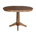 thumbnail image 5 of 36" Solid Wood Round Top Pedestal Table with 12" Leaf in Oak - 30.1" H, 5 of 13