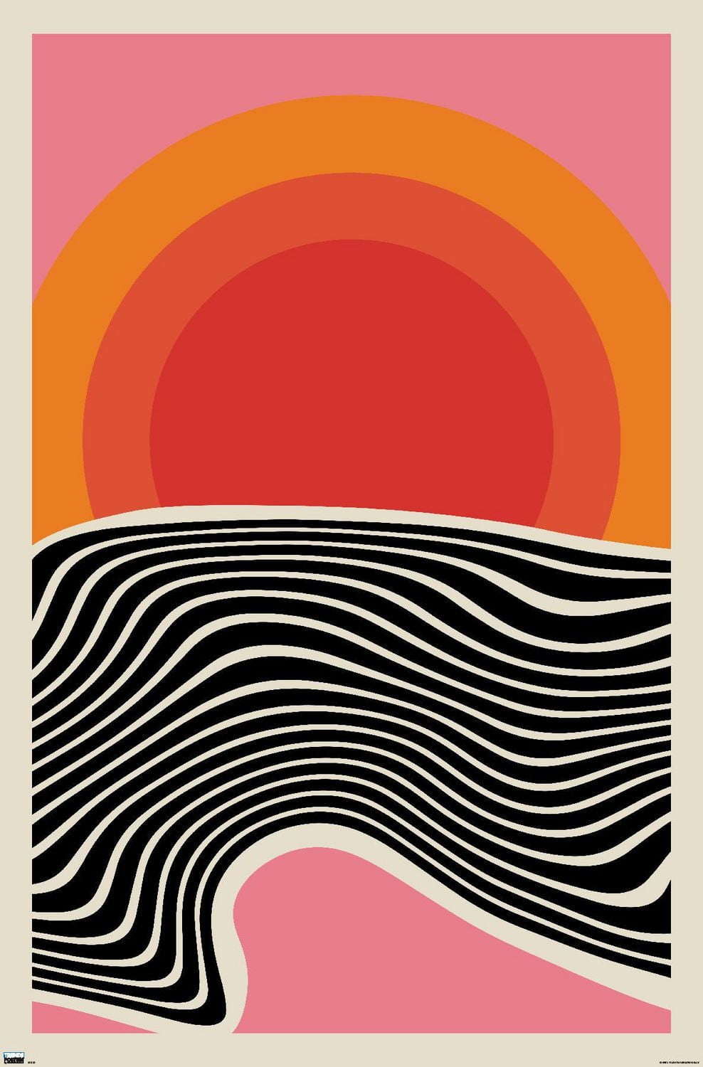 Minimalist Sunset Wall Poster, 22.375" x 34"